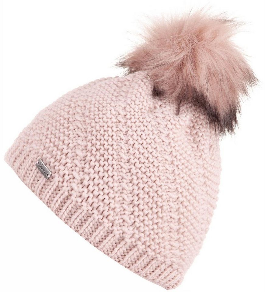 Faera Beanie Faera Bommelmütze Wintermütze Damen Herren Mütze Beanie Haube gefüttert Strickmütze Bommelmütze 620064 von Faera