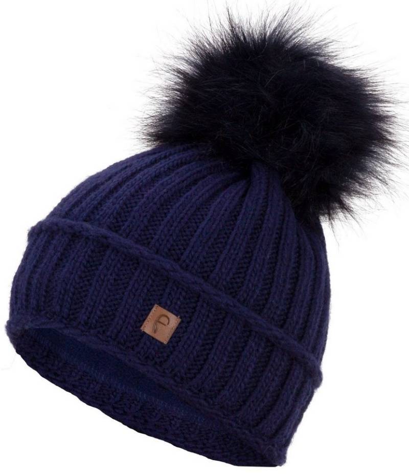 Faera Beanie Wintermütze mit Futter mit Kunstfell Bommel-Mütze Unisex One-Size von Faera