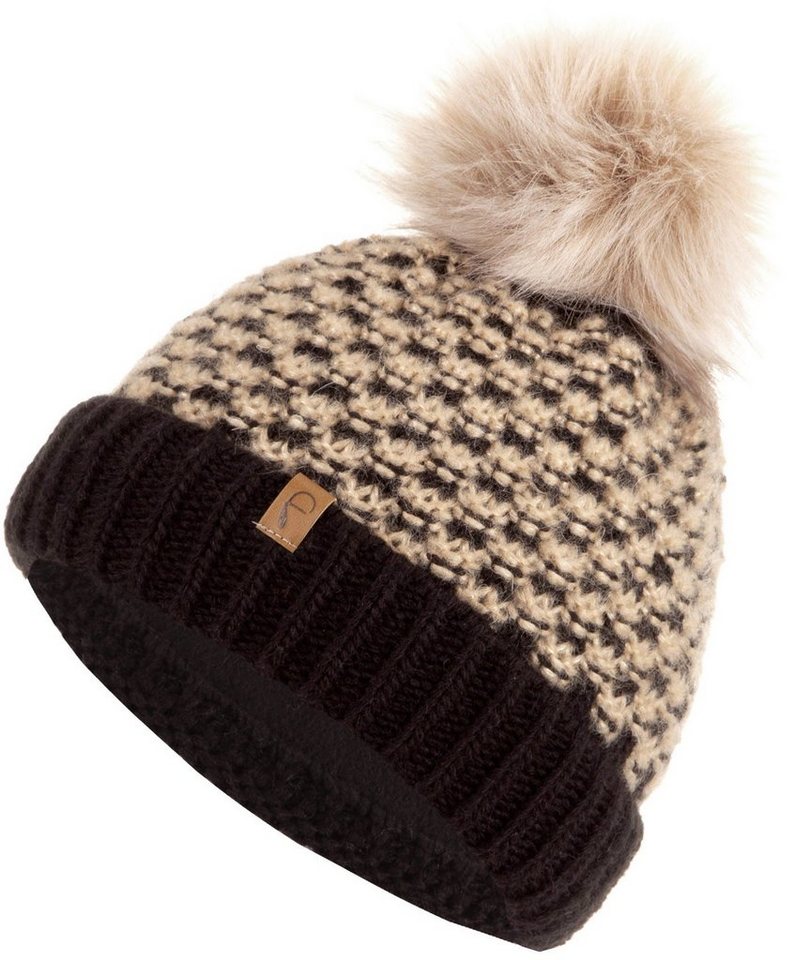 Faera Bommelmütze Wintermütze Damen Herren Beanie Mütze Haube gefüttert Strickmütze Bommelmütze von Faera