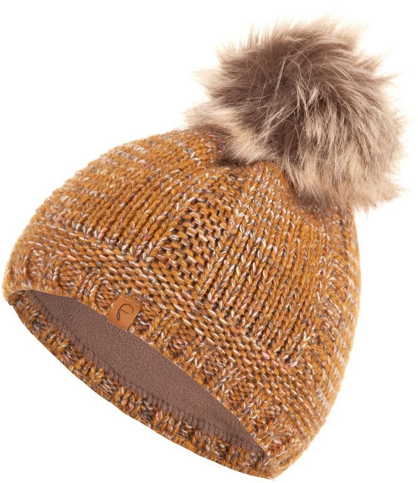 Faera Bommelmütze Wintermütze Damen Herren Beanie Mütze Haube gefüttert Strickmütze Bommelmütze von Faera