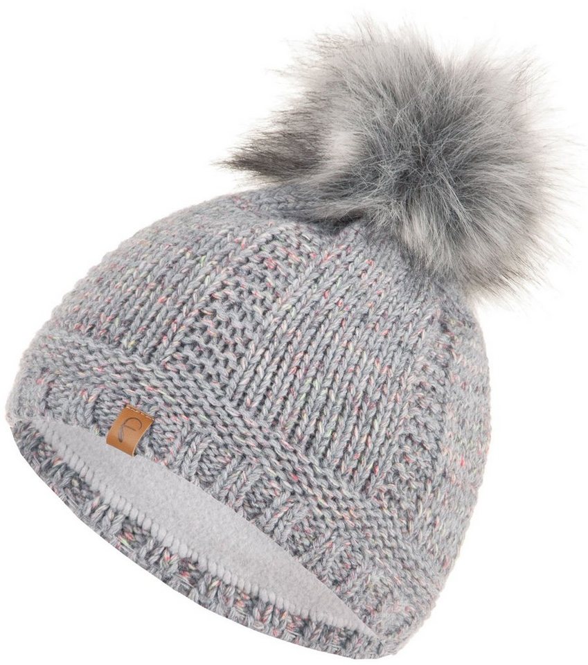 Faera Bommelmütze Wintermütze Damen Herren Beanie Mütze Haube gefüttert Strickmütze Bommelmütze von Faera