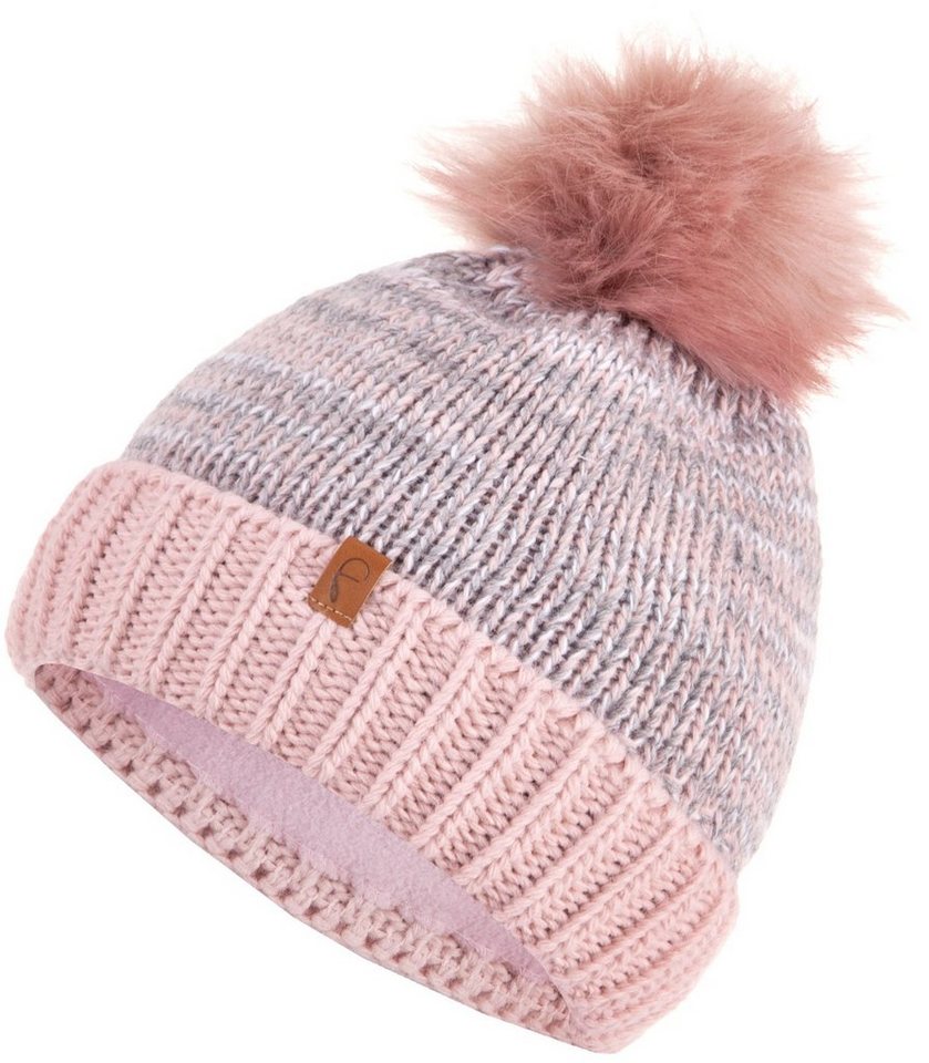 Faera Bommelmütze Wintermütze Damen Herren Beanie Mütze Haube gefüttert Strickmütze Bommelmütze von Faera