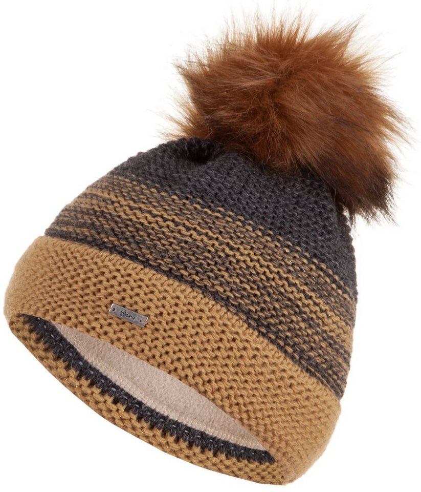 Faera Bommelmütze Wintermütze Damen Winter Mütze Beanie Haube gefüttert Strickmütze von Faera