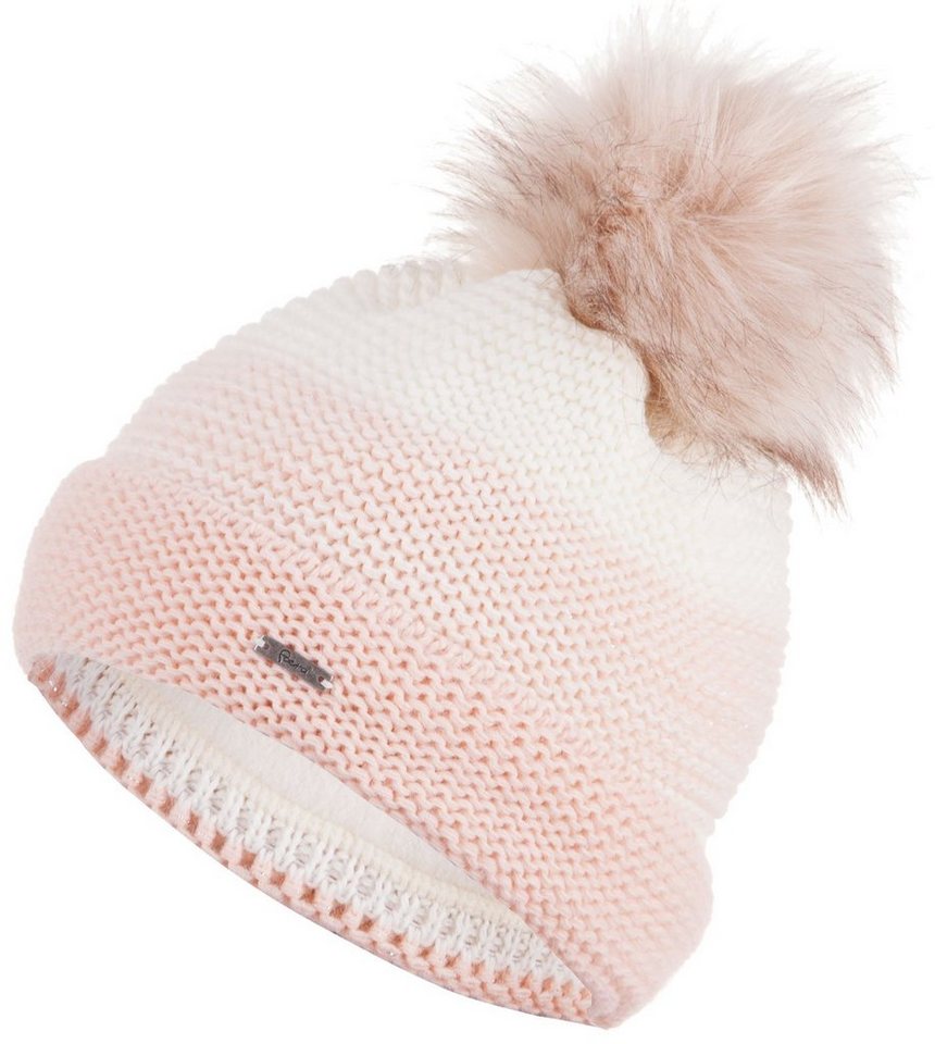 Faera Bommelmütze Wintermütze Damen Winter Mütze Beanie Haube gefüttert Strickmütze von Faera