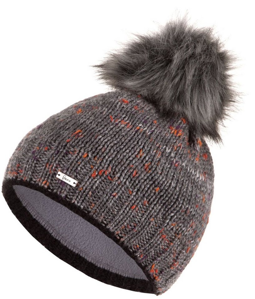 Faera Bommelmütze Wintermütze Damen Winter Mütze Beanie Haube gefüttert Strickmütze von Faera