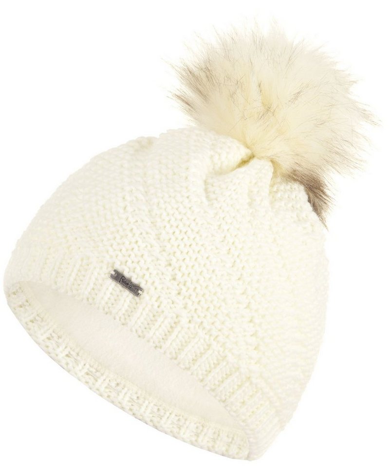 Faera Bommelmütze Wintermütze Damen Mütze Beanie Winter Haube gefüttert Strickmütze von Faera