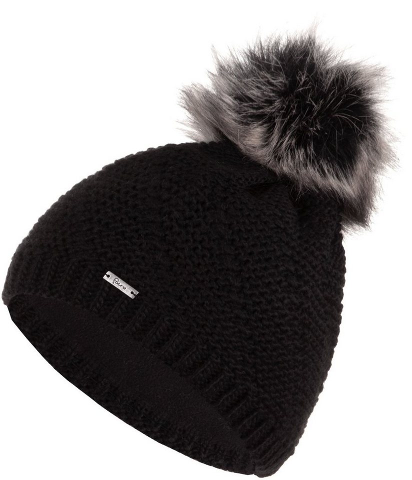 Faera Bommelmütze Wintermütze Damen Mütze Beanie Winter Haube gefüttert Strickmütze von Faera