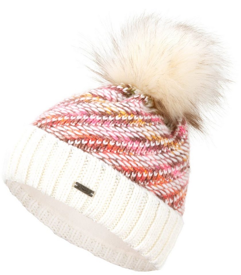 Faera Bommelmütze Wintermütze Damen Winter Mütze Beanie Haube gefüttert Strickmütze von Faera