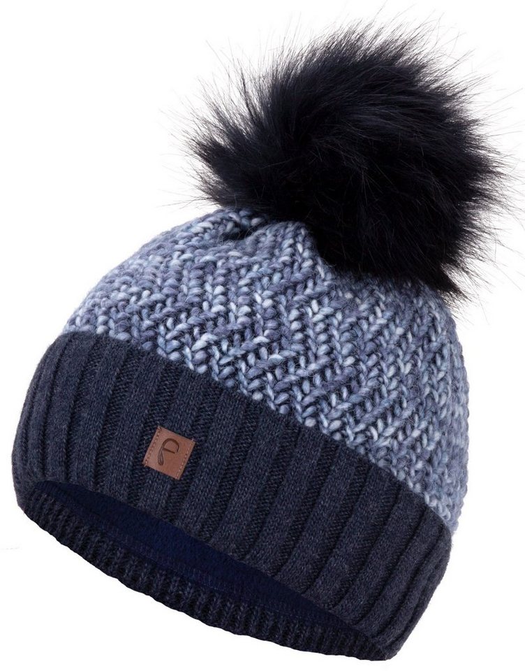 Faera Bommelmütze Wintermütze Damen Winter Mütze Beanie Haube gefüttert Strickmütze von Faera