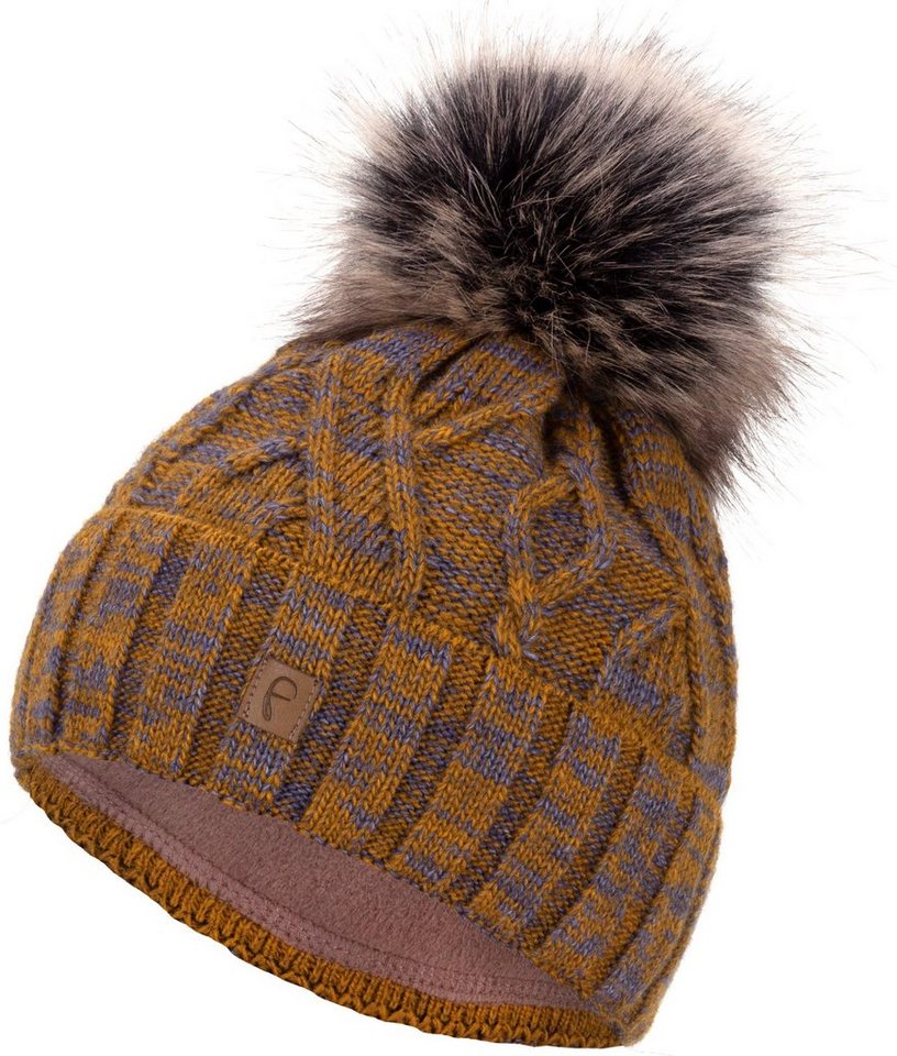 Faera Bommelmütze Wintermütze Damen Herren Mütze Beanie Haube gefüttert Strickmütze Bommelmütze von Faera