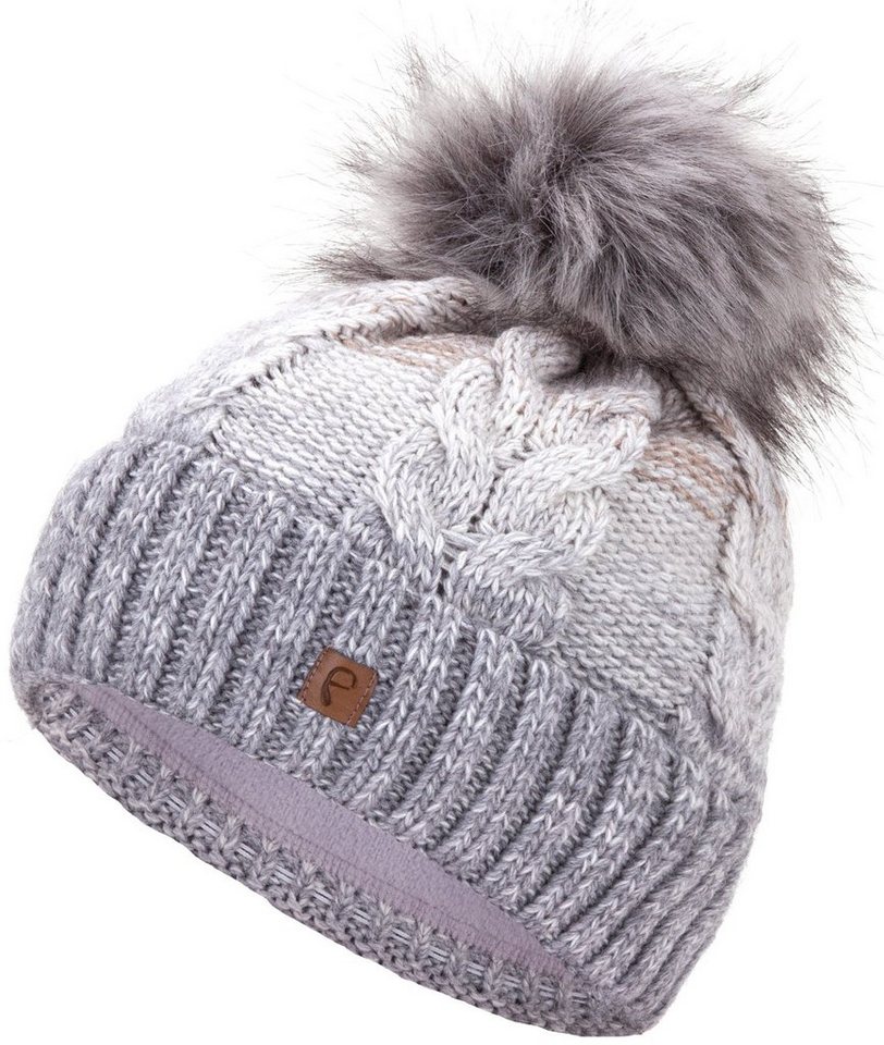 Faera Bommelmütze Wintermütze Damen Winter Mütze Beanie Haube gefüttert Strickmütze von Faera