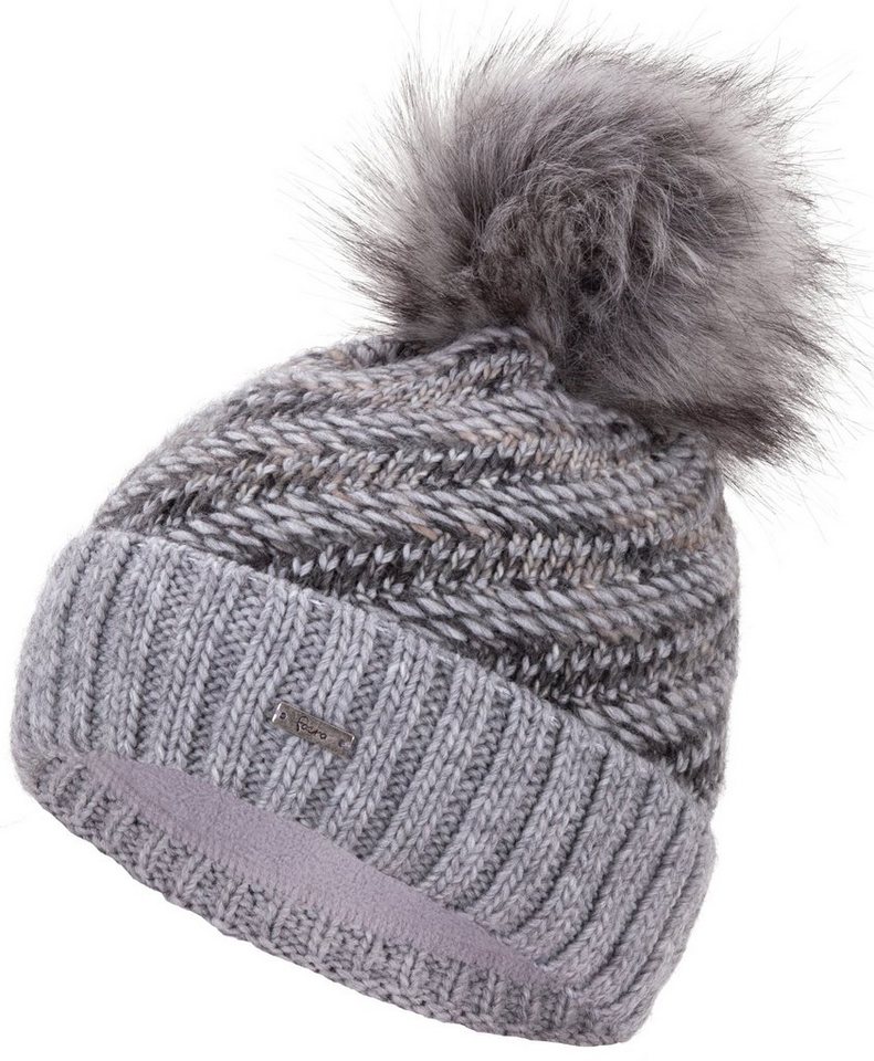 Faera Bommelmütze Wintermütze Damen Winter Mütze Beanie Haube gefüttert Strickmütze von Faera