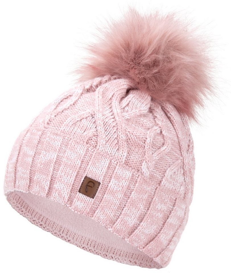 Faera Bommelmütze Gefütterte Wintermütze Damen Herren Winter Beanie Haube Strickmütze von Faera