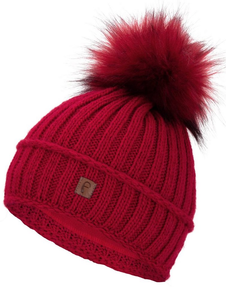 Faera Bommelmütze Gefütterte Wintermütze Damen Herren Mütze Beanie Haube Strickmütze von Faera