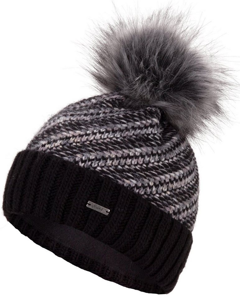 Faera Bommelmütze Wintermütze Damen Winter Mütze Beanie Haube gefüttert Strickmütze von Faera