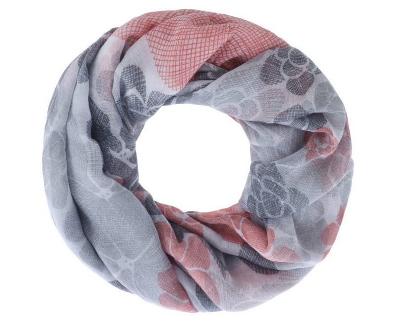 Faera Loop, Damen Schal Blumenmuster Blüten weich und leicht Damen Loop Rundschal von Faera