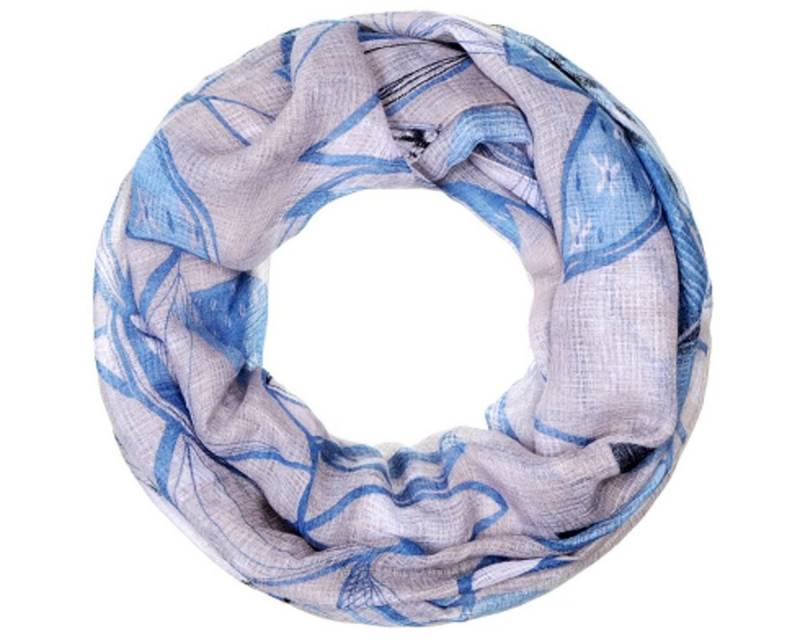 Faera Loop, Damen Schal Tropische Flora weich und leicht Loop Rundschal von Faera