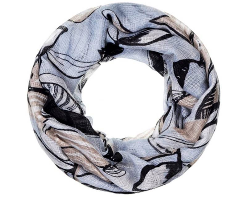 Faera Loop, Damen Schal Tropische Flora weich und leicht Loop Rundschal von Faera