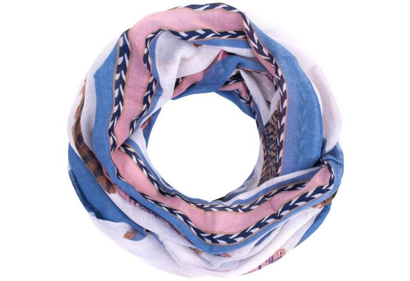 Faera Loop, Damen Schal gemalte Federn weich und leicht Damen Loop Rundschal von Faera