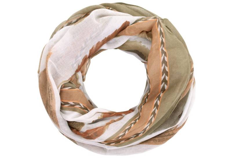 Faera Loop, Damen Schal gemalte Federn weich und leicht Damen Loop Rundschal von Faera