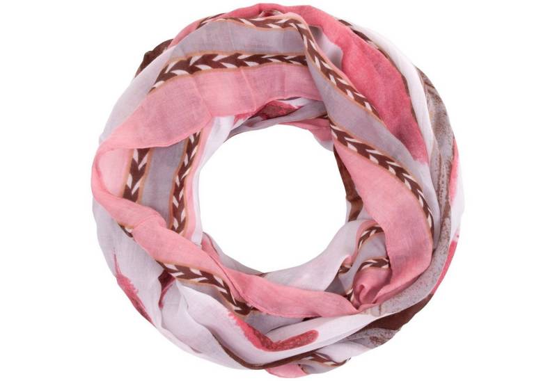 Faera Loop, Damen Schal gemalte Federn weich und leicht Damen Loop Rundschal von Faera