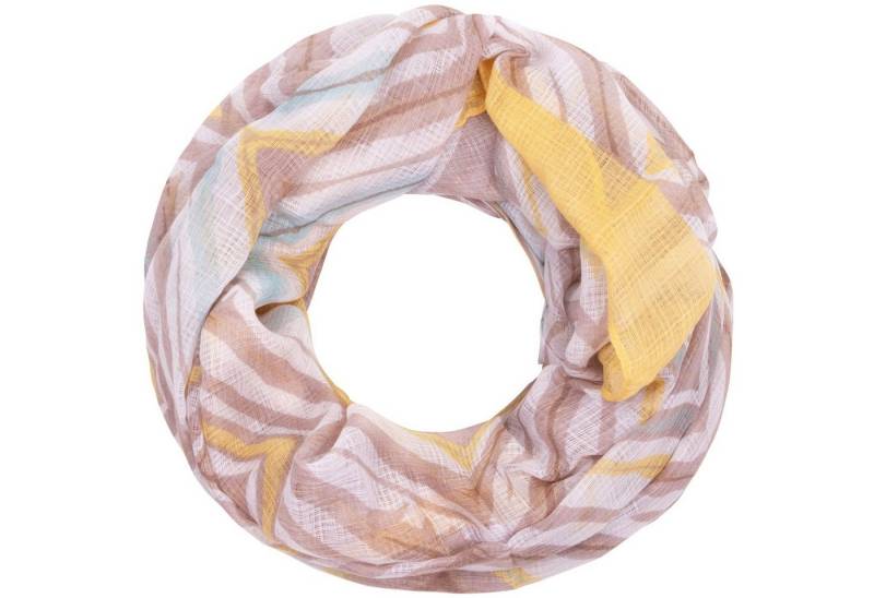 Faera Loop, Damen Schal gemustert weicher und leichter Damen Loop Rundschal von Faera