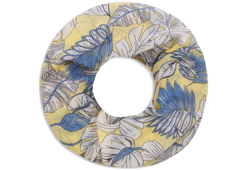 Faera Loop, Damen Schal weich leicht florale Blättern und Blüten Loop Rundschal von Faera