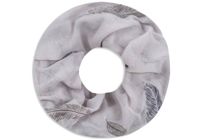 Faera Loop, Damen Schal weich und leicht mit Feder-Druck Loop Rundschal von Faera