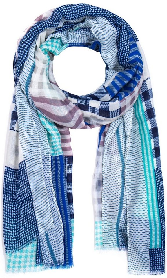 Faera Modeschal, Damen Schal gemischte Karos weicher und leichter karierter Damenschal Kariert von Faera