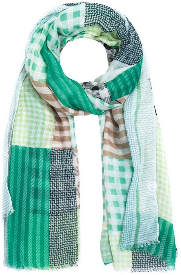 Faera Modeschal, Damen Schal gemischte Karos weicher und leichter karierter Damenschal Kariert von Faera