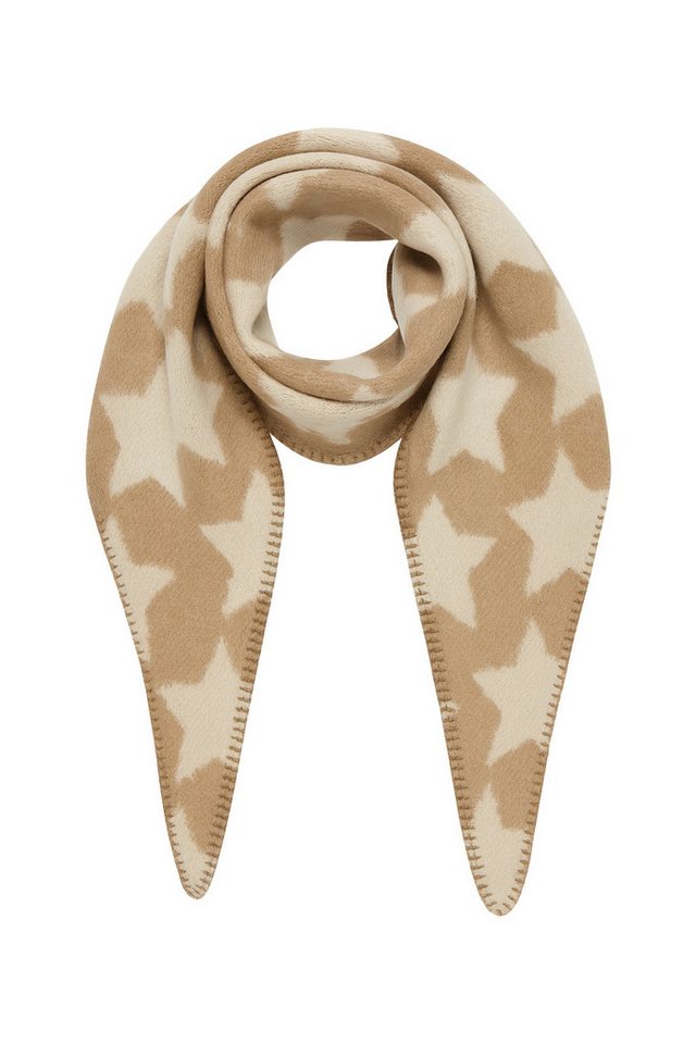 Faera Modeschal Flauschig mit Kontrastnaht, (1-St), 9428 in Beige von Faera