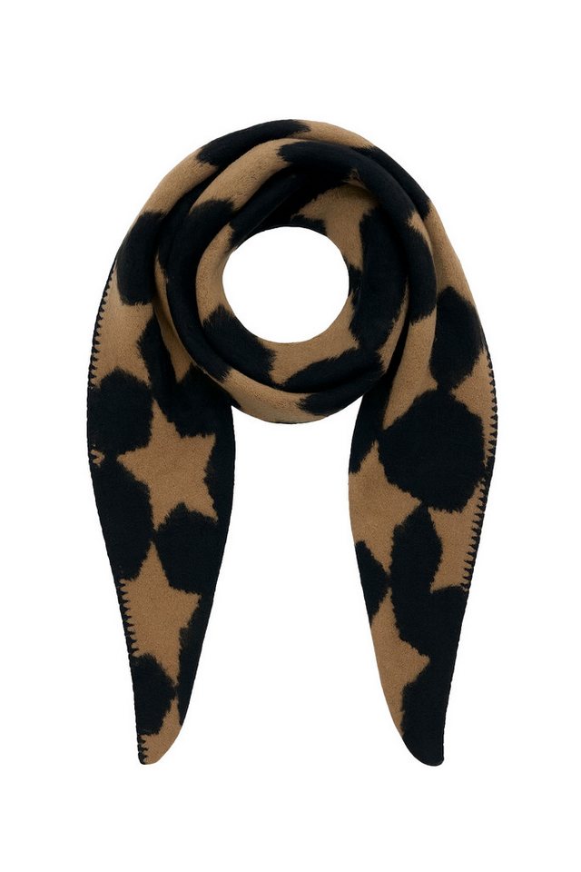 Faera Modeschal Flauschig mit Kontrastnaht, (1-St), 9428 in Braun von Faera