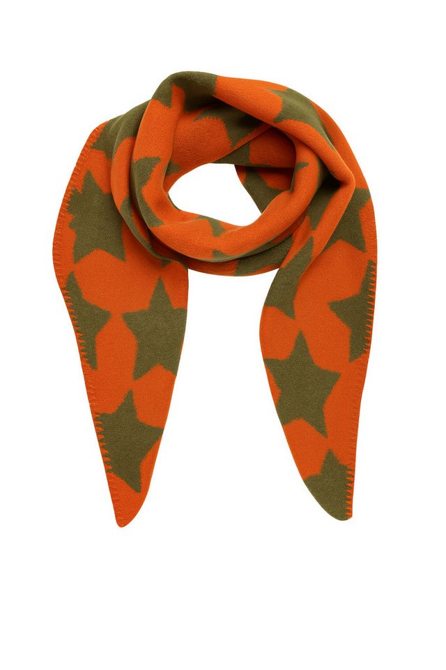 Faera Modeschal Flauschig mit Kontrastnaht, (1-St), 9428 in Orange von Faera