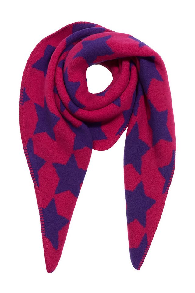 Faera Modeschal Flauschig mit Kontrastnaht, (1-St), 9428 in Pink von Faera