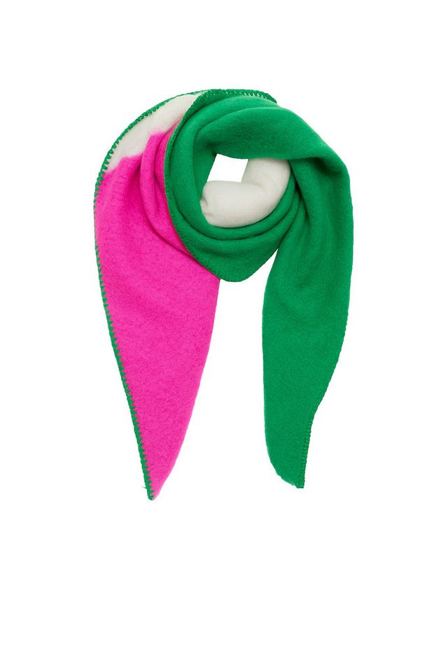 Faera Modeschal Modern mit Kontrastnaht, (1-St), 9429 in Grün von Faera