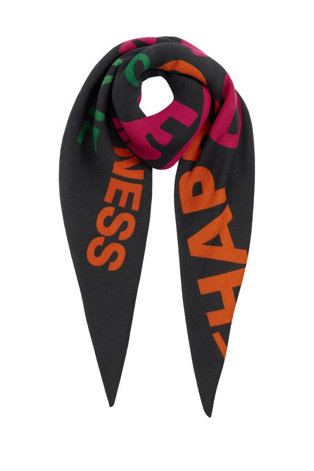 Faera Modeschal Positive Vibes Smiley, (1-St), 9431 in Schwarz von Faera