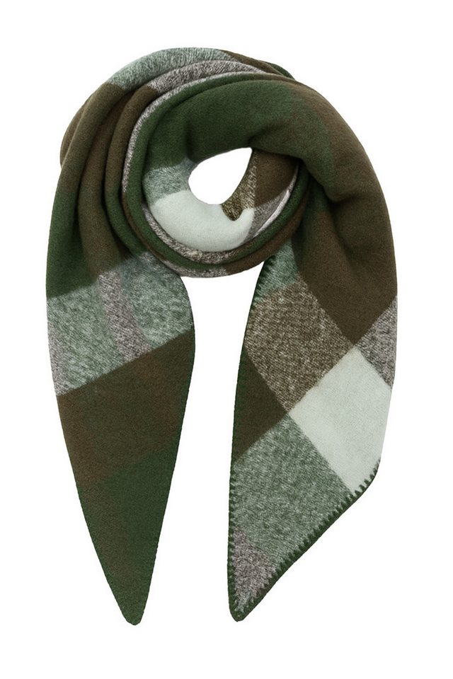 Faera Modeschal Weicher Schal mit Fransen - Leicht und stylisch - Accessoire, (1-St), 9409 in Khaki von Faera