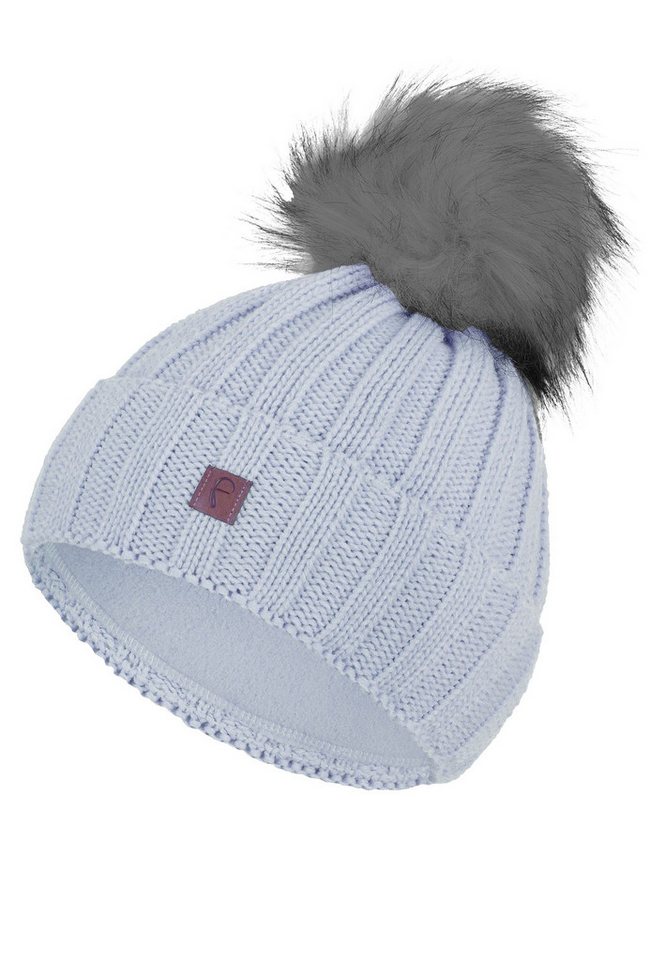 Faera Strickmütze Warme Beanie Strickmütze mit Bommel Thermo Futter (1-St., modisch) Basic Beanie von Faera