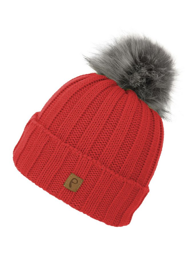 Faera Strickmütze Warme Beanie Strickmütze mit Bommel Thermo Futter (1-St., modisch) Basic Beanie von Faera