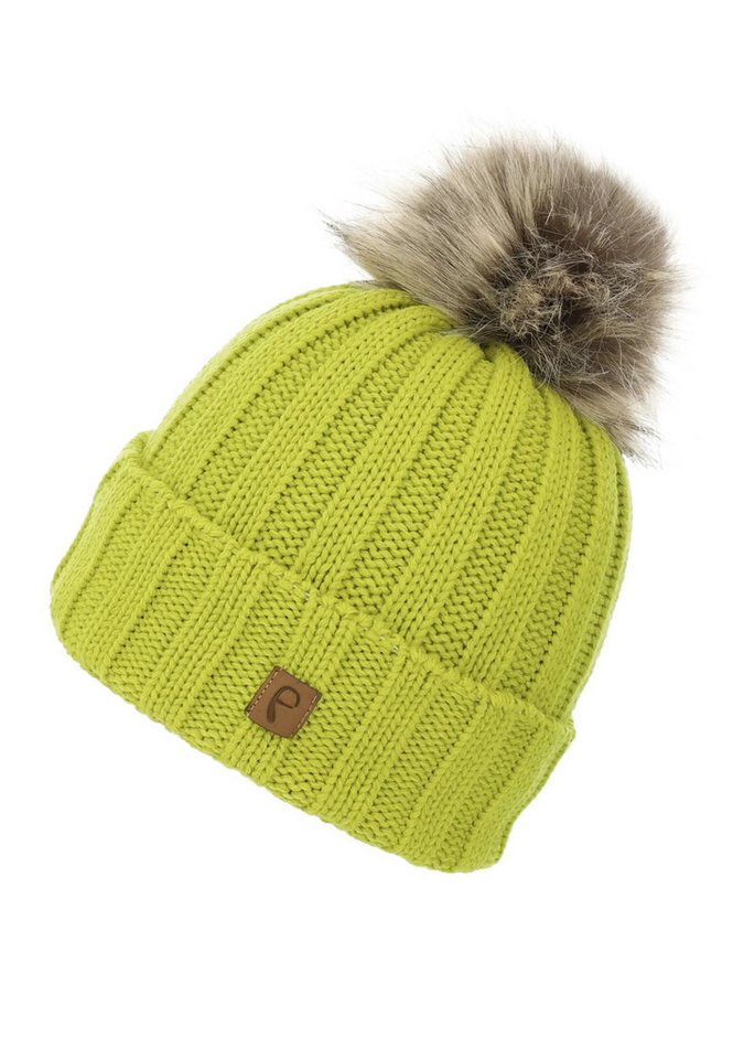 Faera Strickmütze Warme Beanie Strickmütze mit Bommel Thermo Futter (1-St., modisch) Basic Beanie von Faera