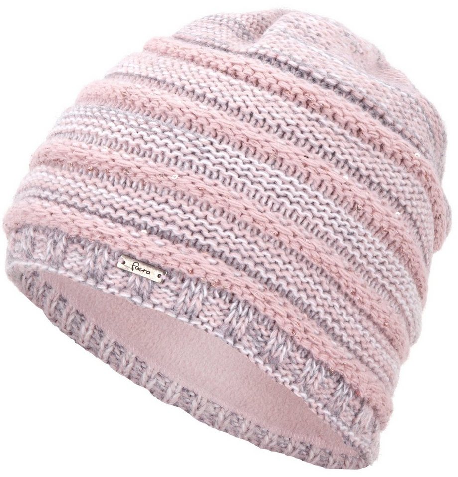 Faera Strickmütze Wintermütze Damen Mütze Beanie Haube gefüttert Strickmütze Damenmütze von Faera