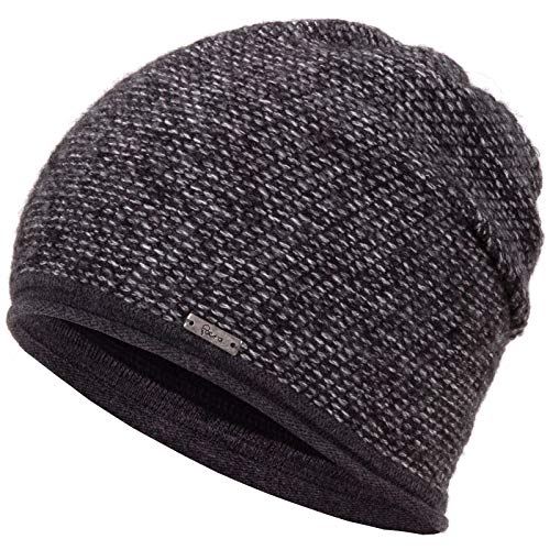 Faera Wintermütze Mütze Damen Beanie Mädchen warm gefüttert Haube Fleecefutter Winter Strickmütze Herren One-Size 32, Farbe:Anthrazit von Faera