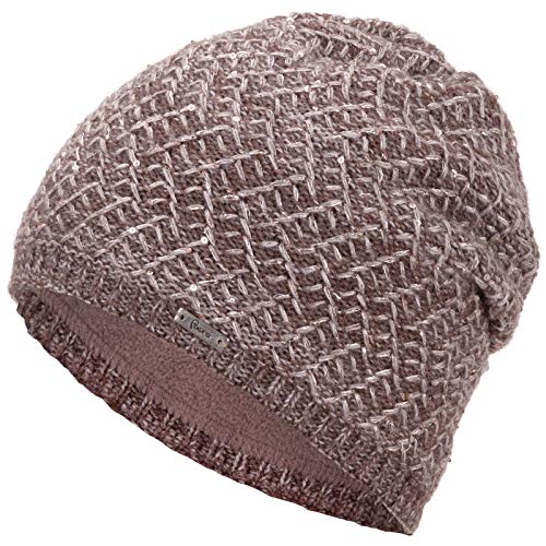 Faera Wintermütze Mütze Damen Pailletten warm gefüttert Wintermütze Mädchen Frauen Fleecefutter Winter Strickmütze Beanie, Farbe:Braun Faera Wintermütze Mütze Damen Pailletten warm gefüttert Wintermütze Mädchen Frauen Fleecefutter Winter Strickmütze Beanie, Farbe:Braun von Faera