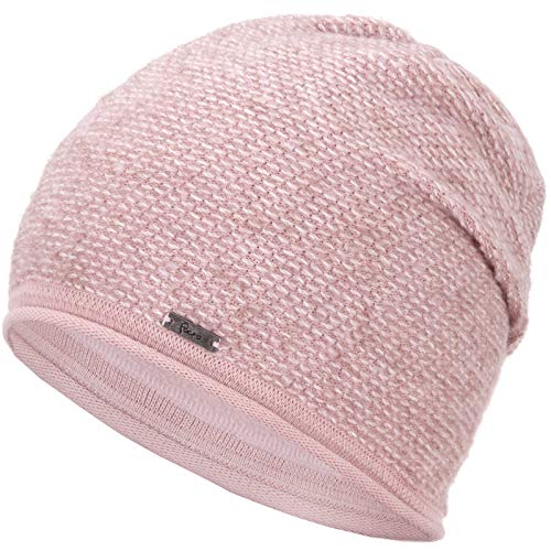 Faera Wintermütze Mütze Damen Beanie Mädchen warm gefüttert Haube Fleecefutter Winter Strickmütze Herren One-Size 32, Farbe:Rose von Faera