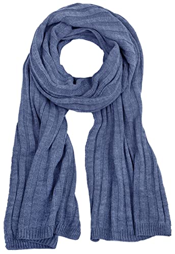 Faera klassischer Winterschal Strickschal für Damen und Herren Schal Winter Herbst Strick, Farbe:Jeansblau von Faera