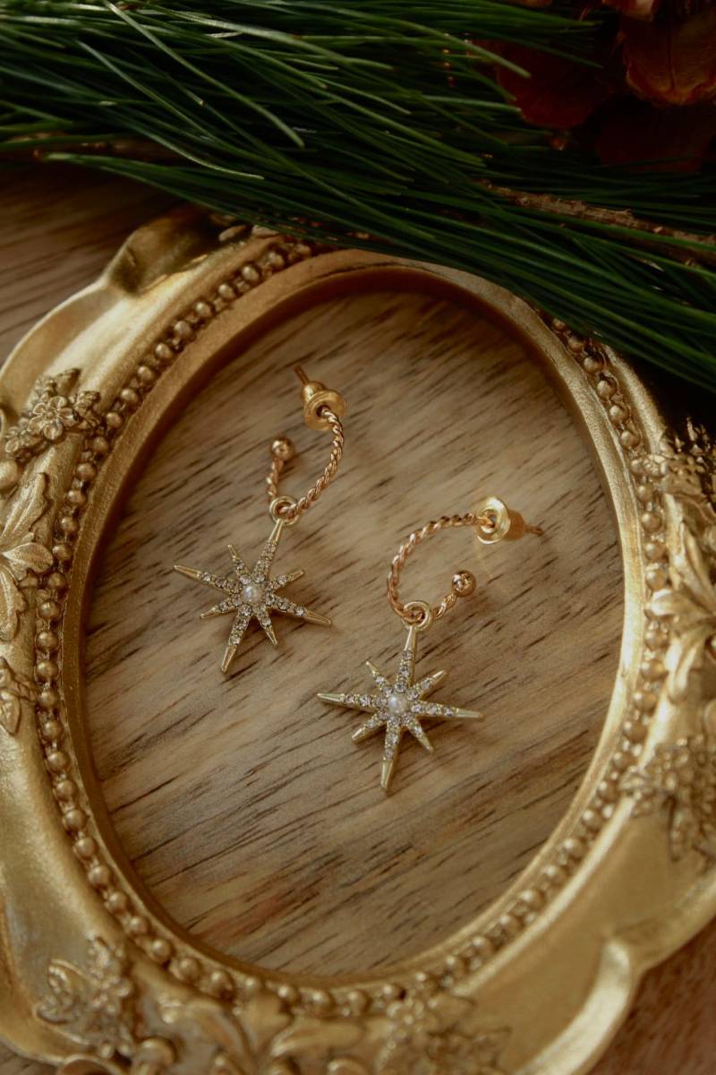 Filigrane Goldohrringe - Galaxy Sternenohrringe Einzigartiger Goldschmuck Zarte Ohrringe Filigrane Goldohrringe - Galaxy Sternenohrringe Einzigartiger Goldschmuck Zarte Ohrringe von FaeriesJewel