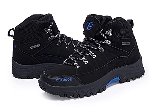 Fafazhu Herren Trekking-& Wanderstiefel Wasserdicht Wanderschuhe Winterboots Outdoorschuhe schwarz, 45 EU von Fafazhu