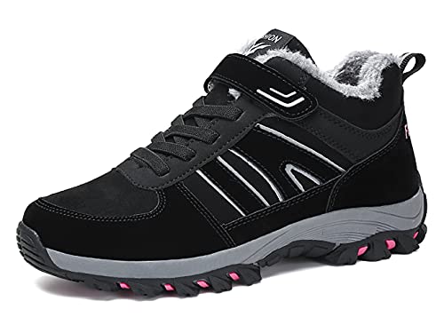 Fafazhu Winterschuhe Herren Damen Warm Gefütterte Schneestiefel Wasserdicht Stiefeletten Trekking Wander Schuhe von Fafazhu