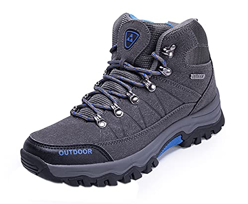 Wanderschuhe Trekkingschuhe Outdoor Kletterstiefel Wasserdicht Trainer Running Sneaker Sportschuhe Anti-Rutsch Schuhe, grau, 45 EU von Fafazhu