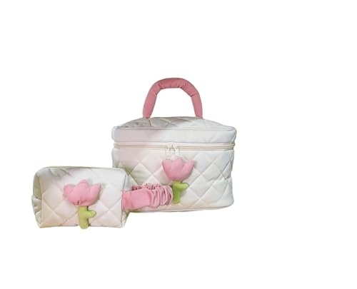 Fafeicy Netter Cord -Tulip -Kosmetiktasche Reißverschluss Design Tragbarer Toilettenlager, Weiches Material für Mädchen (#1) von Fafeicy